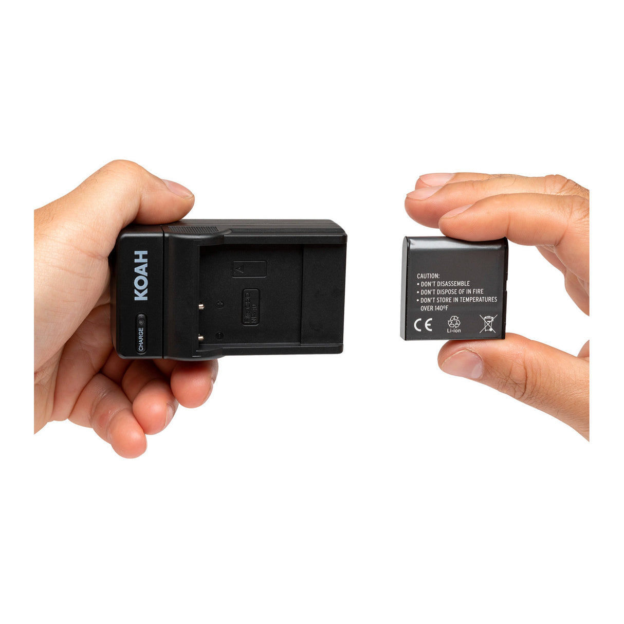 Koah Rechargeable Lithium-Ion Battery and Charger Kit Compatible with Casio NP-40 and Kodak LB-060