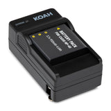 Koah Rechargeable Lithium-Ion Battery and Charger Kit Compatible with Casio NP-40 and Kodak LB-060