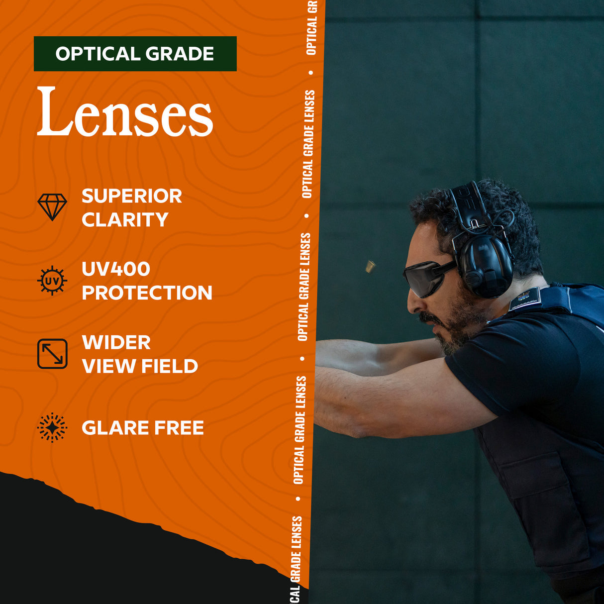 Below Zero Hearing Protection and Safety Glasses Case and Ba Glasses