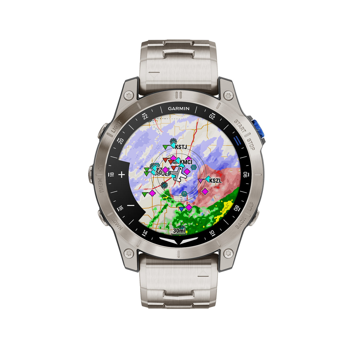 Garmin D2 Mach 1 with Vented Titanium Bracelet