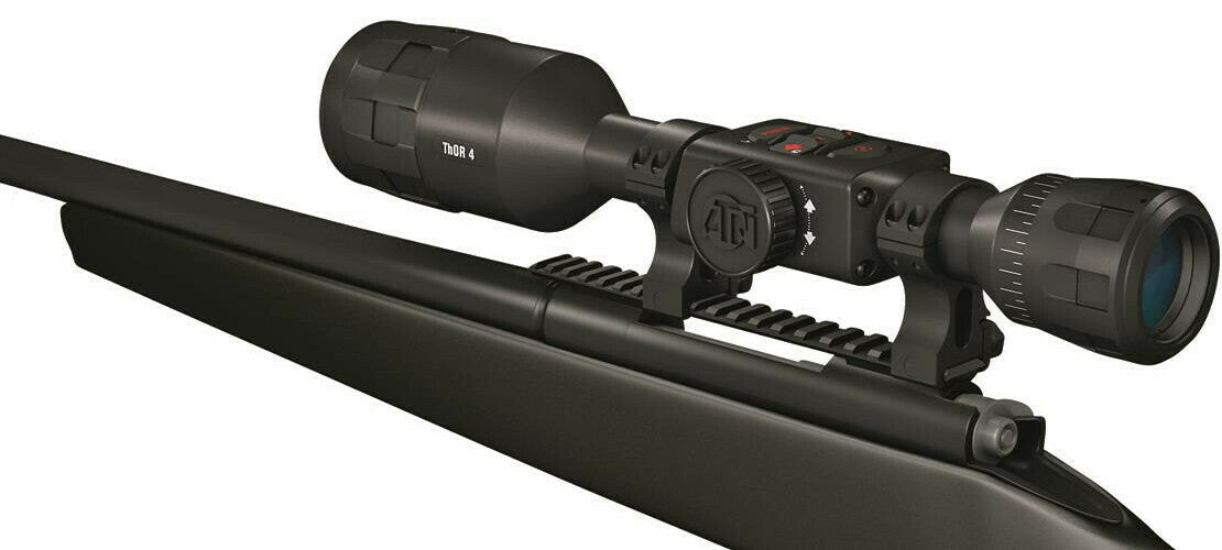 ATN Thor 4 384 x 288 1.25-5x Smart HD Thermal Rifle Scope and Dual Cantilever Scope Mount Bundle