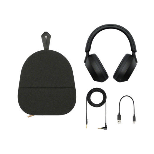 Sony WH-1000XM5 Wireless Noise Canceling Over-Ear Headphones (Black) Bundle