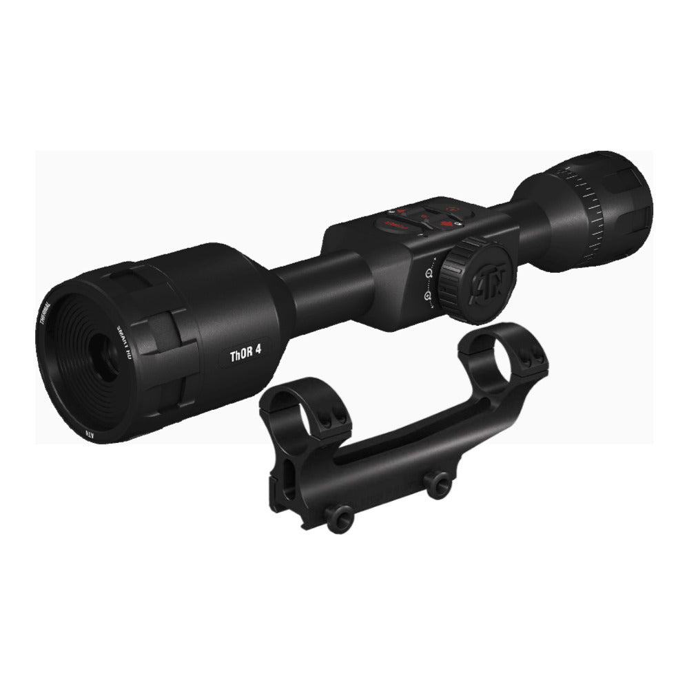 ATN Thor 4 384 x 288 1.25-5x Smart HD Thermal Rifle Scope and Dual Cantilever Scope Mount Bundle