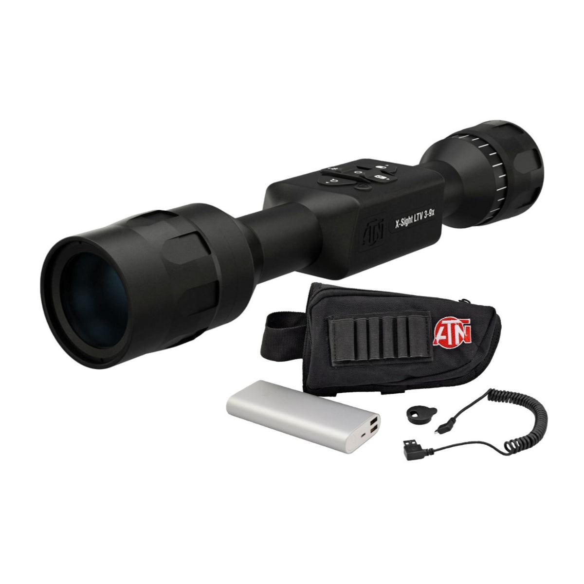 ATN X-Sight LTV 3-9x Day/Night Hunting Rifle Scope with Battery Pack Weapon Kit