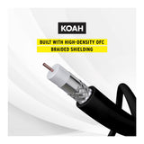 Koah Pro 3G-SDI BNC Male to BNC Male Video Cable, 6 Feet Coaxial Cable (Open Box)