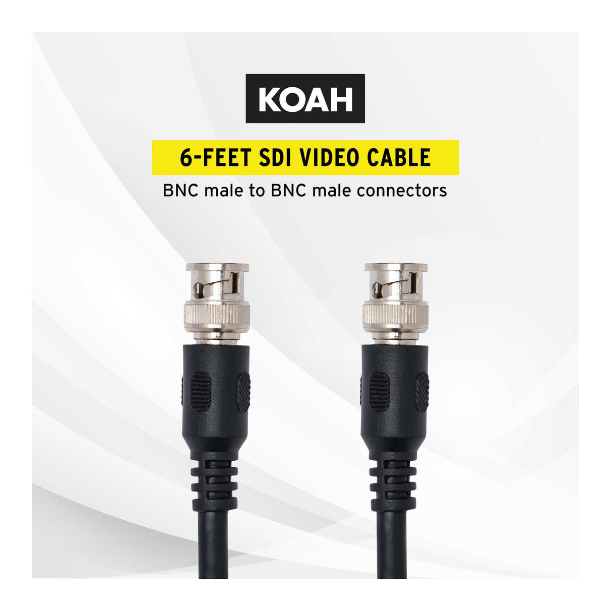 Koah Pro 3G-SDI BNC Male to BNC Male Video Cable, BNC - BNC Cable, 6 Feet Coaxial Cable