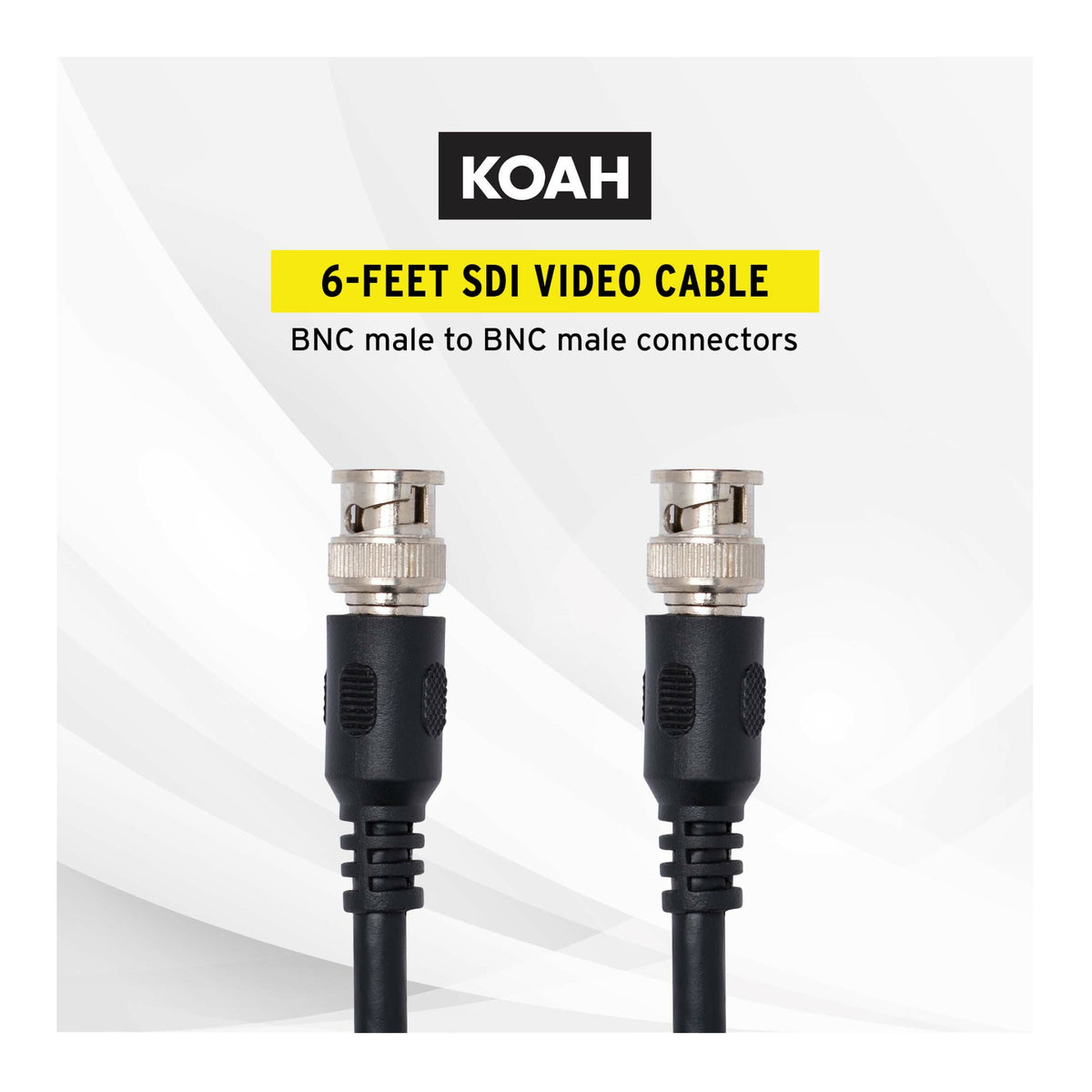 Koah Pro 3G-SDI BNC Male to BNC Male Video Cable, 6 Feet Coaxial Cable (Open Box)
