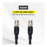 Koah Pro 3G-SDI BNC Male to BNC Male Video Cable, 6 Feet Coaxial Cable (Open Box)