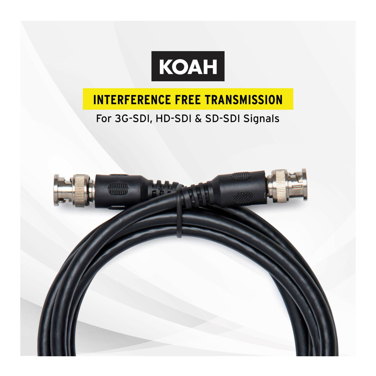 Koah Pro 3G-SDI BNC Male to BNC Male Video Cable, 6 Feet Coaxial Cable (Open Box)