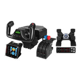 Logitech G Saitek Flight Yoke System with Rudder Pedals and Instrument Panel Bundle