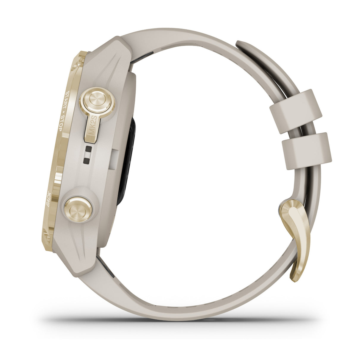 Descent Mk2S GPS Diving Smartwatch (43mm, Light Gold/Light Sand Silicone Band)