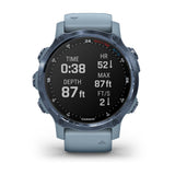 Garmin Descent Mk2S GPS Diving Smartwatch (43mm, Mineral Blue with Sea Foam Silicone Band)
