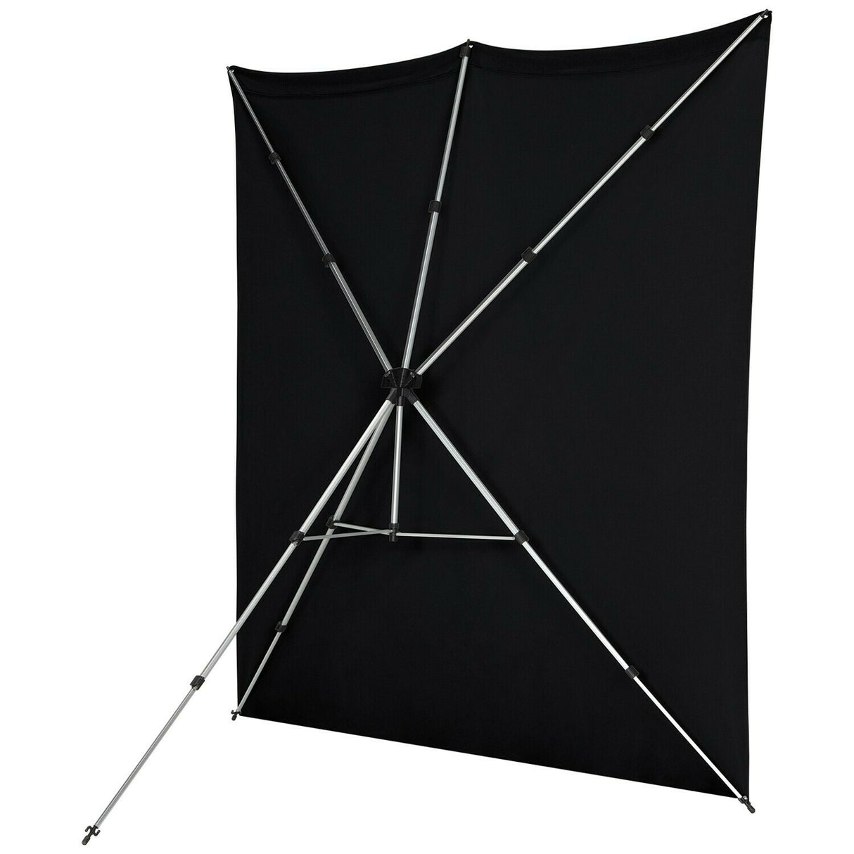 Westcott X-Drop Pro Wrinkle-Resistant 8 x 8 Feet Backdrop (Rich Black)