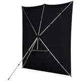Westcott X-Drop Pro Wrinkle-Resistant 8 x 8 Feet Backdrop (Rich Black)