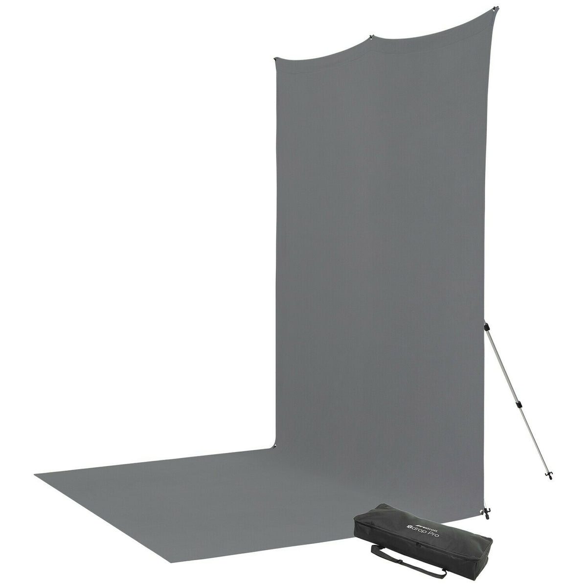 Westcott X-Drop Pro Wrinkle-Resistant 8 x 13 Feet Backdrop Kit (Neutral Gray)