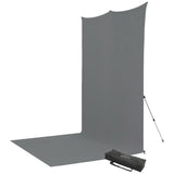 Westcott X-Drop Pro Wrinkle-Resistant 8 x 13 Feet Backdrop Kit (Neutral Gray)