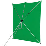 Westcott X-Drop Pro Wrinkle-Resistant Backdrop Kit Chroma Key Green Screen (8x8) Feet