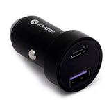 Kratos Power 45W 2-Port Digital Display USB-A 45W QC3.0 and Type-C 45W PD3.0 Car Charger