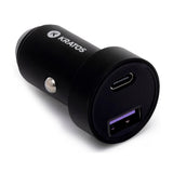 Kratos Power 45W 2-Port Digital Display USB-A 45W QC3.0 & Type-C 45W Car Charger (Open Box)