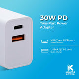 Kratos Power 30W PD Two-Port Power Adapter