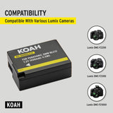 Koah PRO Panasonic DMW-BLC12 Rechargeable Replacement 1400mAh Li-Ion Battery