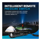 Tactical Rechargeable Flashlight with Picatinny Rail Mount