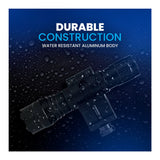 Tactical Rechargeable Flashlight with Picatinny Rail Mount