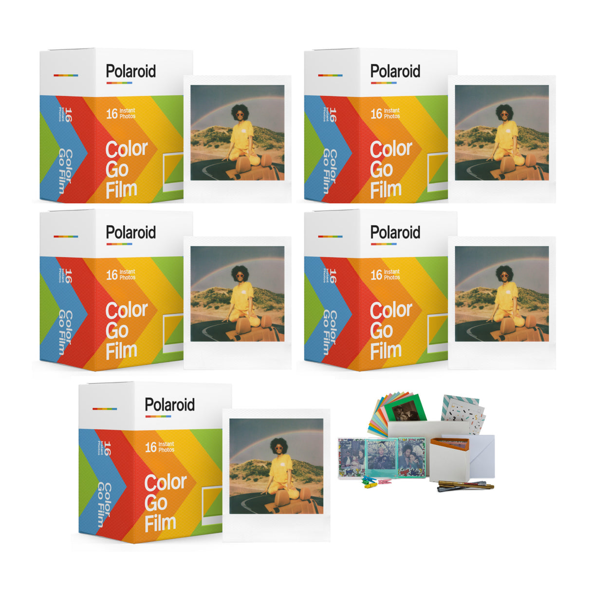 Polaroid GO Color Film (5-Pack) with Storage Box