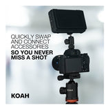 Koah Hot Shoe to 1/4-Inch-20 Male Post Adapter (2-Pack)