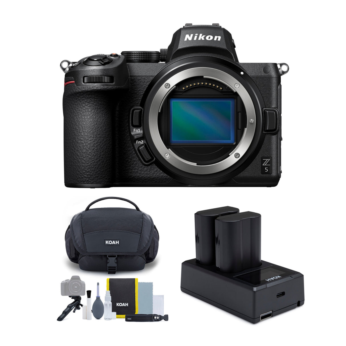 Nikon Z 5 FX-format Mirrorless Camera Body Bundle with Rechargeable Batteries and Accessories