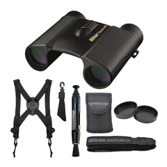 Nikon Trailblazer 10x25 ATB Binoculars with Binocular Harness Bundle