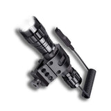 Tactical Rechargeable Flashlight with Picatinny Rail Mount