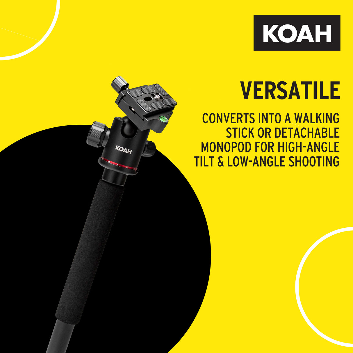 Koah Perihelion Professional 5' Lightweight Aluminum Camera Tripod with 360-Degree Ball Head
