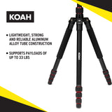 Koah Perihelion Professional 5' Lightweight Aluminum Camera Tripod with 360-Degree Ball Head
