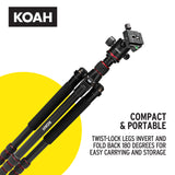 Koah Perihelion Professional 5' Lightweight Aluminum Camera Tripod with 360-Degree Ball Head