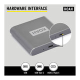 Koah Pro USB 3.1 Type-C XQD Compact Aluminum Shell Card Reader