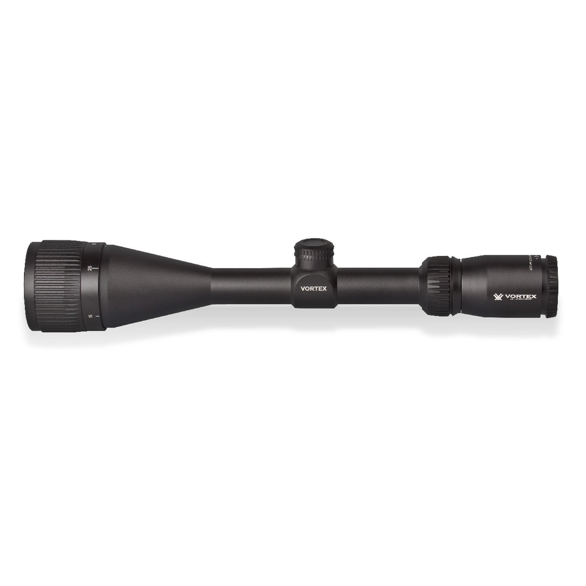 Vortex Crossfire II 4-12x50 AO Riflescope (Dead-Hold BDC MOA Reticle) with 1-Inch Rings and Hat