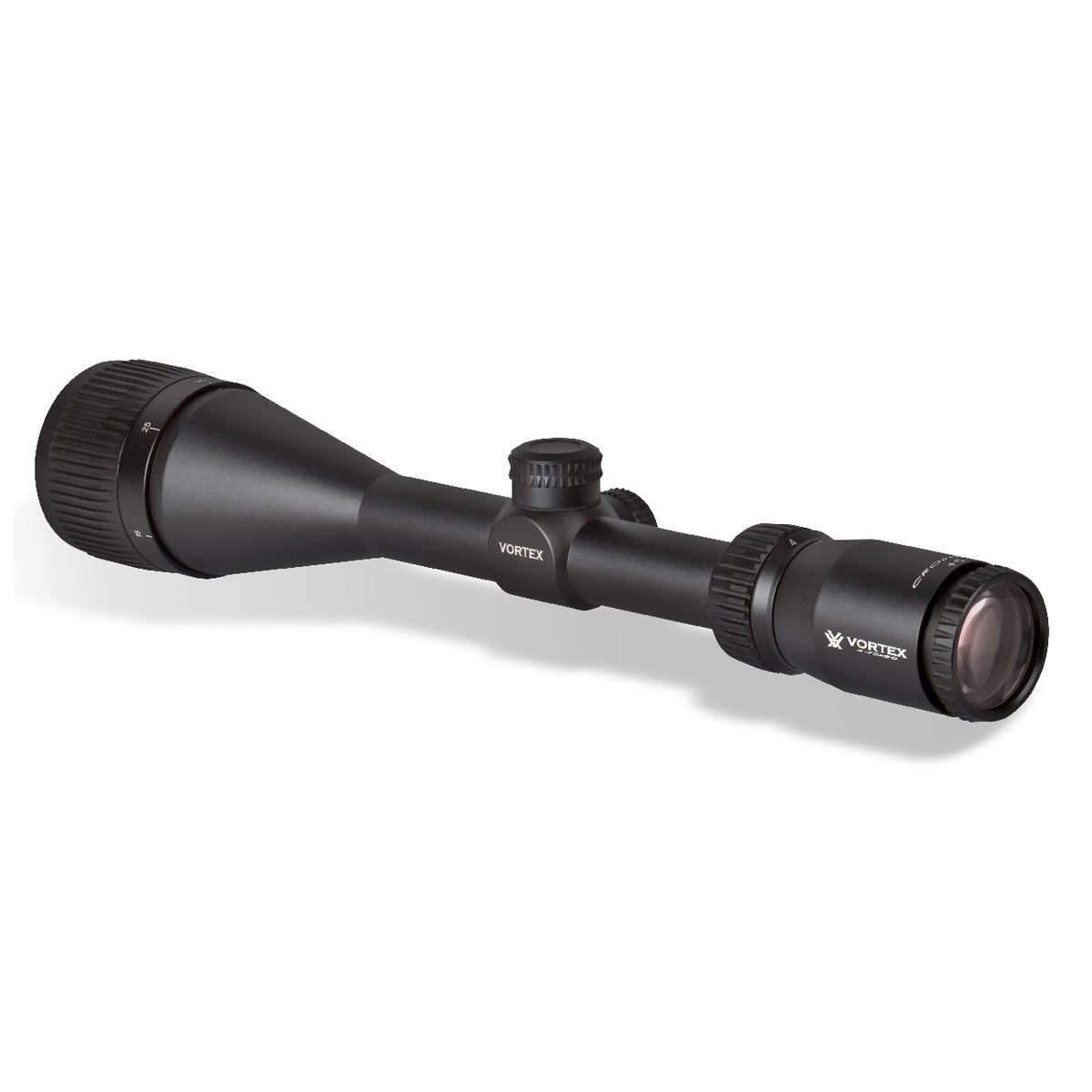 Vortex Crossfire II 4-12x50 AO Riflescope (Dead-Hold BDC MOA Reticle) with 1-Inch Rings and Hat