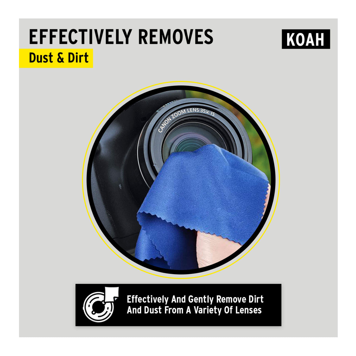 Koah PRO Pre-Moistened Lens Cleaning Wipes (400-Pack)