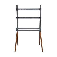 Kratos Power Home Easel Studio and TV Floor Stand with RGB Lighting (Space Gray/Walnut Brown)