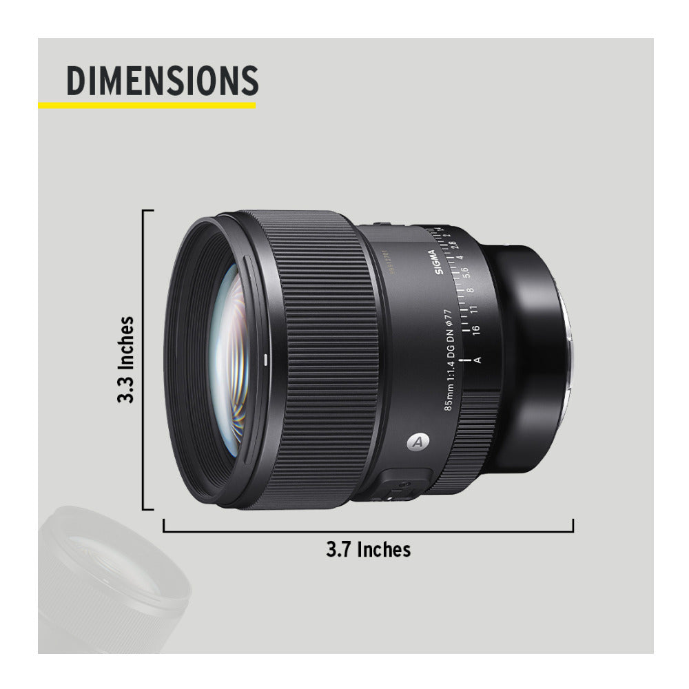 Sigma 85mm f/1.4 DG DN Art Lens for Sony E with LaCie 1TB HDD Bundle