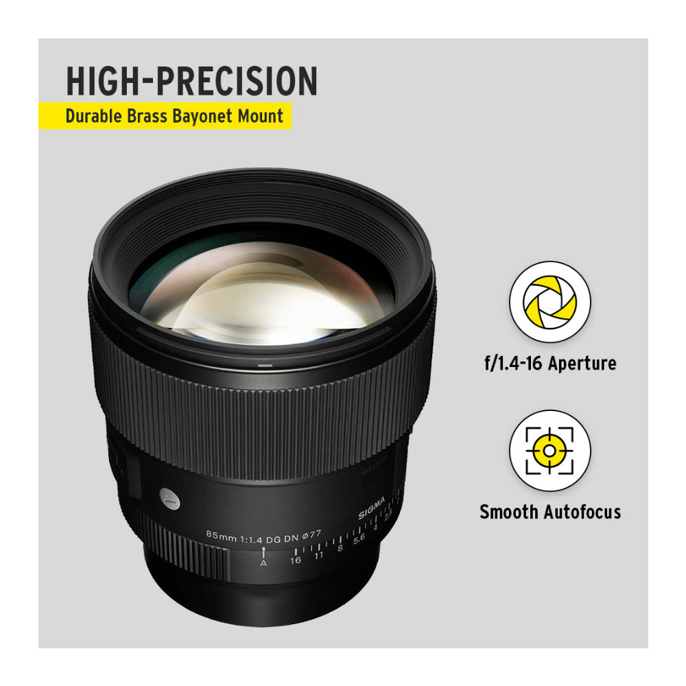Sigma 85mm f/1.4 DG DN Art Lens for Sony E with LaCie 1TB HDD Bundle