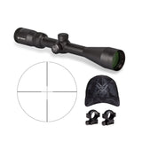 Vortex Crossfire II 4-12x44 Riflescope (Dead-Hold BDC MOA Reticle) with 1-inch Scope Rings and Hat