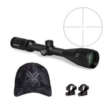 Vortex Crossfire II 6-18x44 AO Riflescope (Dead-Hold BDC MOA Reticle) with 1inch Scope Rings and Hat