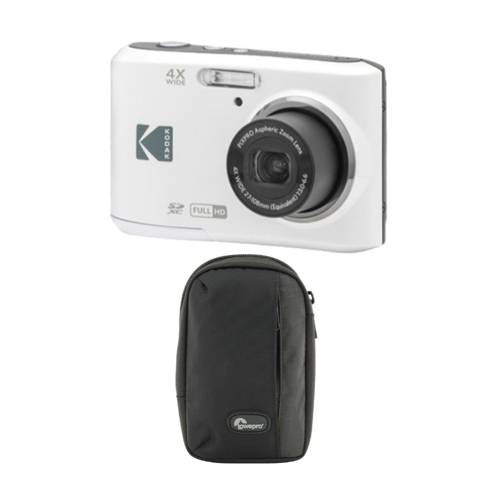 Kodak PIXPRO FZ45 Friendly Zoom Digital Camera (White) with Camera Case