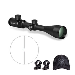 Vortex Crossfire II 3-9x50 Riflescope (V-Brite MOA Reticle) with 1-Inch Riflescope Rings and Hat