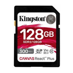 Kingston Canvas React Plus 128GB U3 V90 SDXC UHS-II SD Card