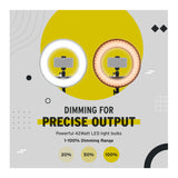 Koah SOL SPHERE 13-Inch 42W Dimmable LED Ring Light Kit with Carrying Bag and Air-Cushioned Stand