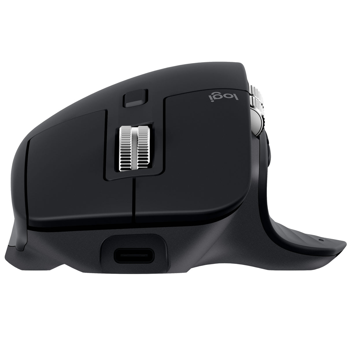 Logitech MX Master 3S Performance Wireless Mouse (Black) with Palm Rest, USB Hub and Dongle Adapter