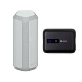 Sony SRS-XE300 X-Series Wireless Bluetooth Speaker (Gray) with Kratos Power 10,000mAh Power Bank